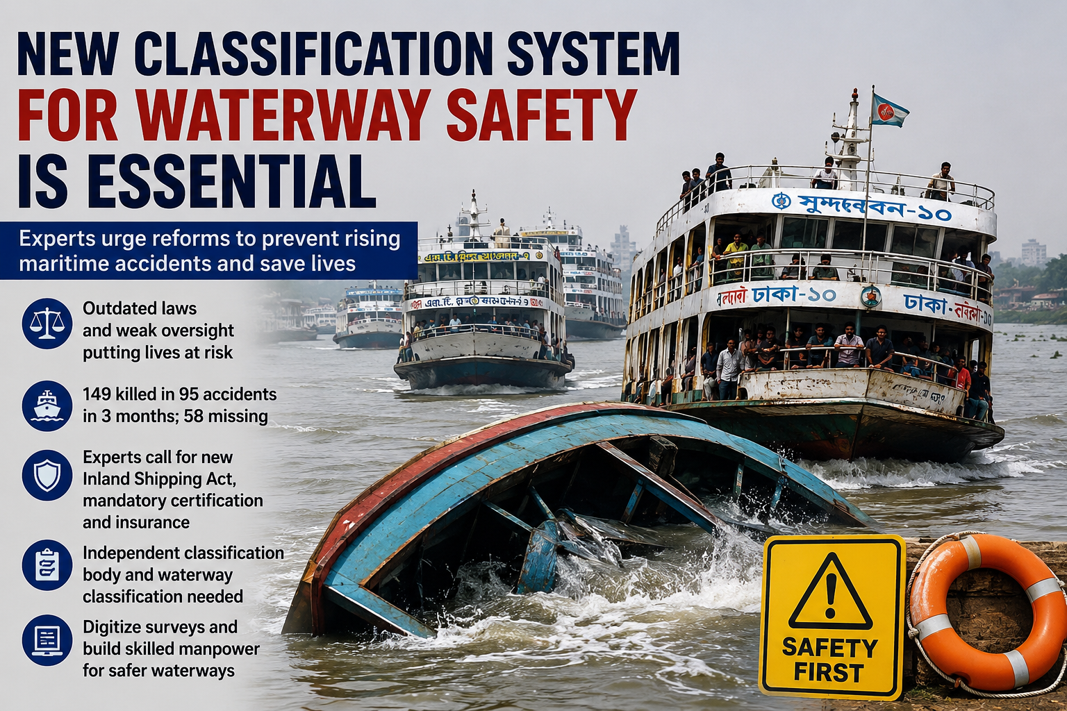 New Classification System for Waterway Safety Essential to Prevent Maritime Tragedies
